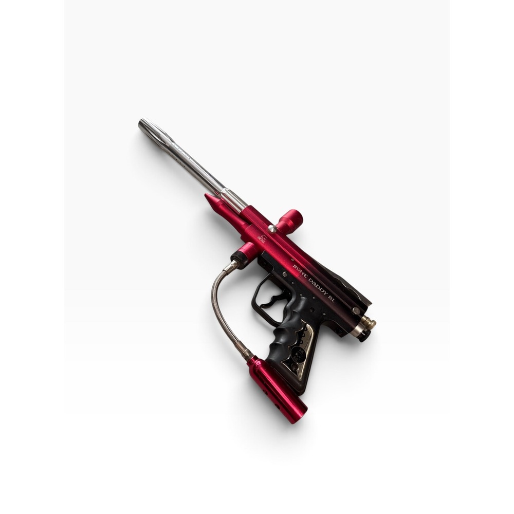 Game Face Bone Daddy BL Paintball Marker Red Black Fade Semi-Auto 803E 04880